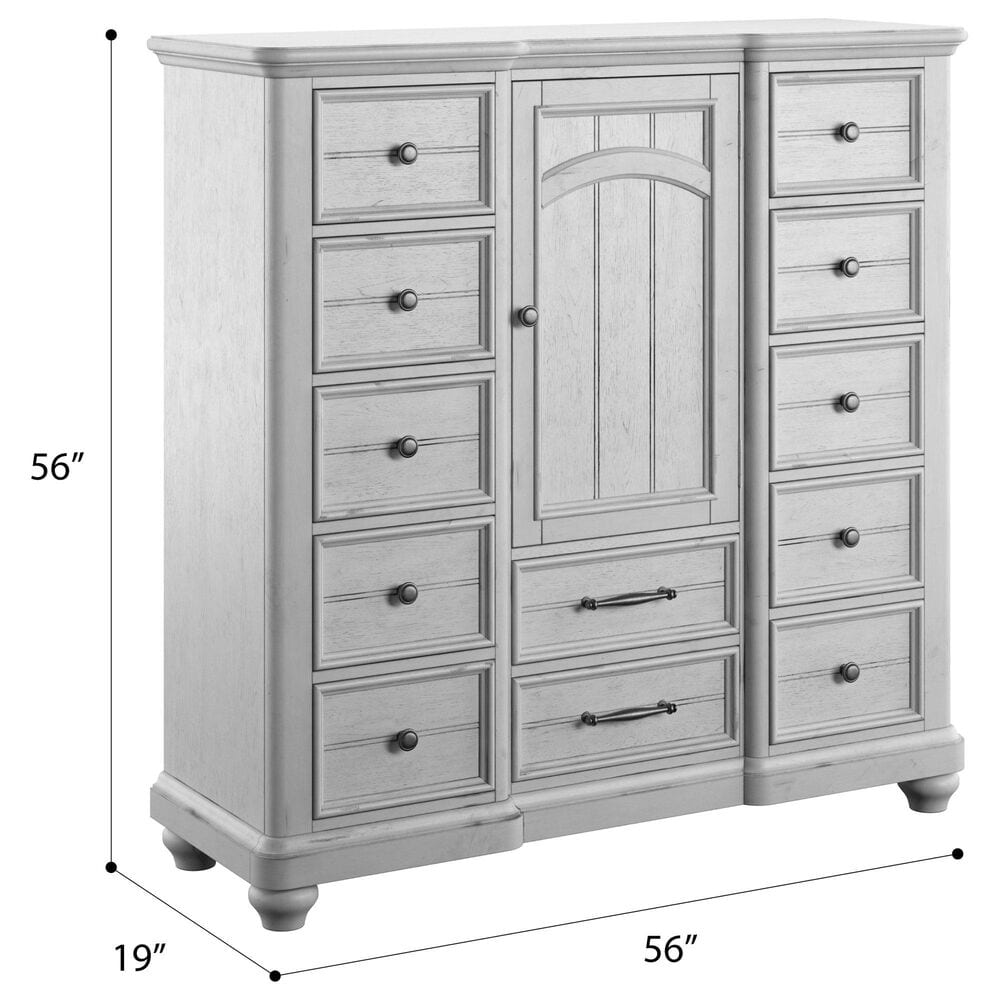 Emerald Home Furnishings New Haven 12-Drawer Chest in Oyster Shell, , large