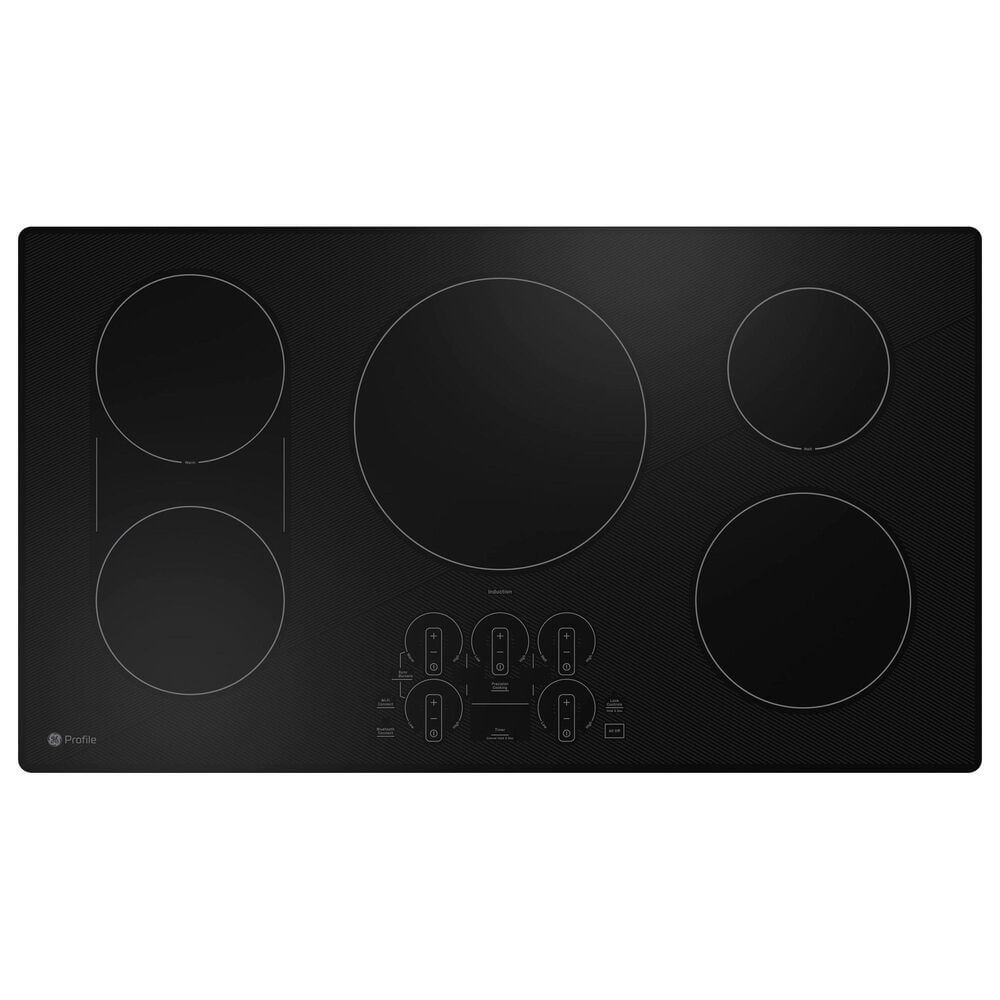 GE Profile 2-Piece Kitchen Package with Stainless Steel 30" Built-In Microwave Combination Wall Oven and Black 36" Energy Star Induction Cooktop, , large