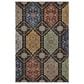 Dalyn Rug Company Silk Road Black, Ivory, Paprika, Sage, Gold and Gray 6"6" x 9"6" Area Rug, , large