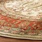 Safavieh Lyndhurst LNH214R 10" Round Ivory and Rust Area Rug, , large