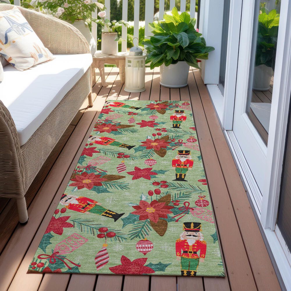Dalyn Rug Company Wonderland WN30 2&#39;3&quot; x 7&#39;6&quot; Aloe Indoor/Outdoor Runner, , large