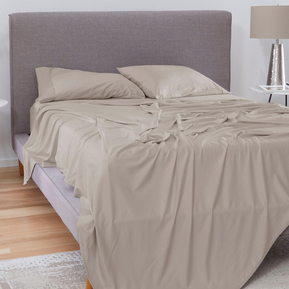Bedgear Hyper-Cotton 4-Piece Split Head Queen Sheet Set in Medium Beige, , large
