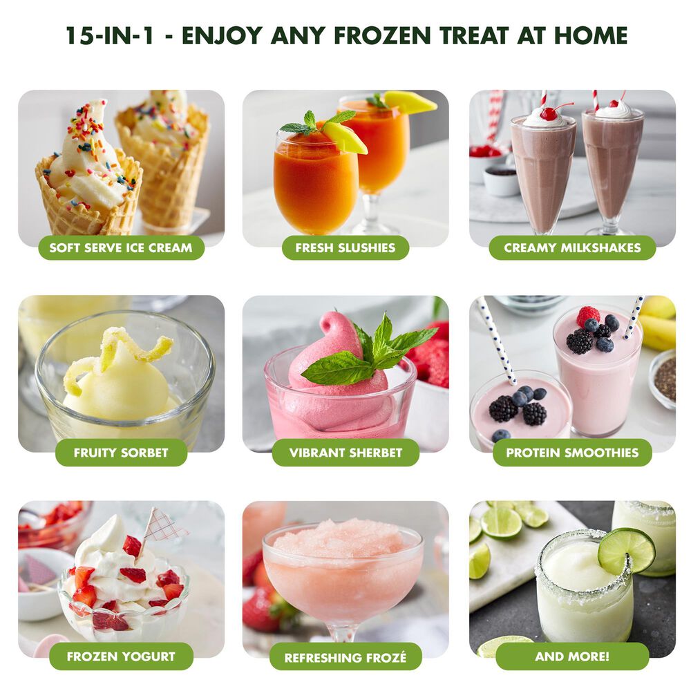 Green Pan 2 Qt. Frost Slush and Soft Serve Ice Cream Maker in Cream, , large