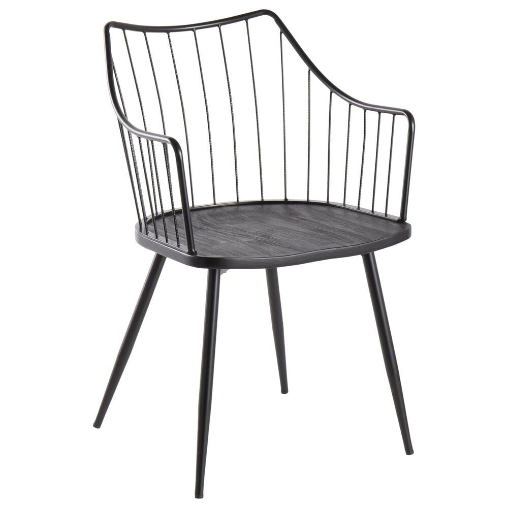 Lumisource Winston Arm Chair in Black, , large