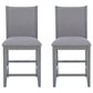 Linon Home Decor Bellevue Counter Stool in Light Grey (Set of 2), , large