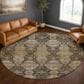 Dalyn Rug Company Aristo AR8 Black 8" Round Area Rug, , large