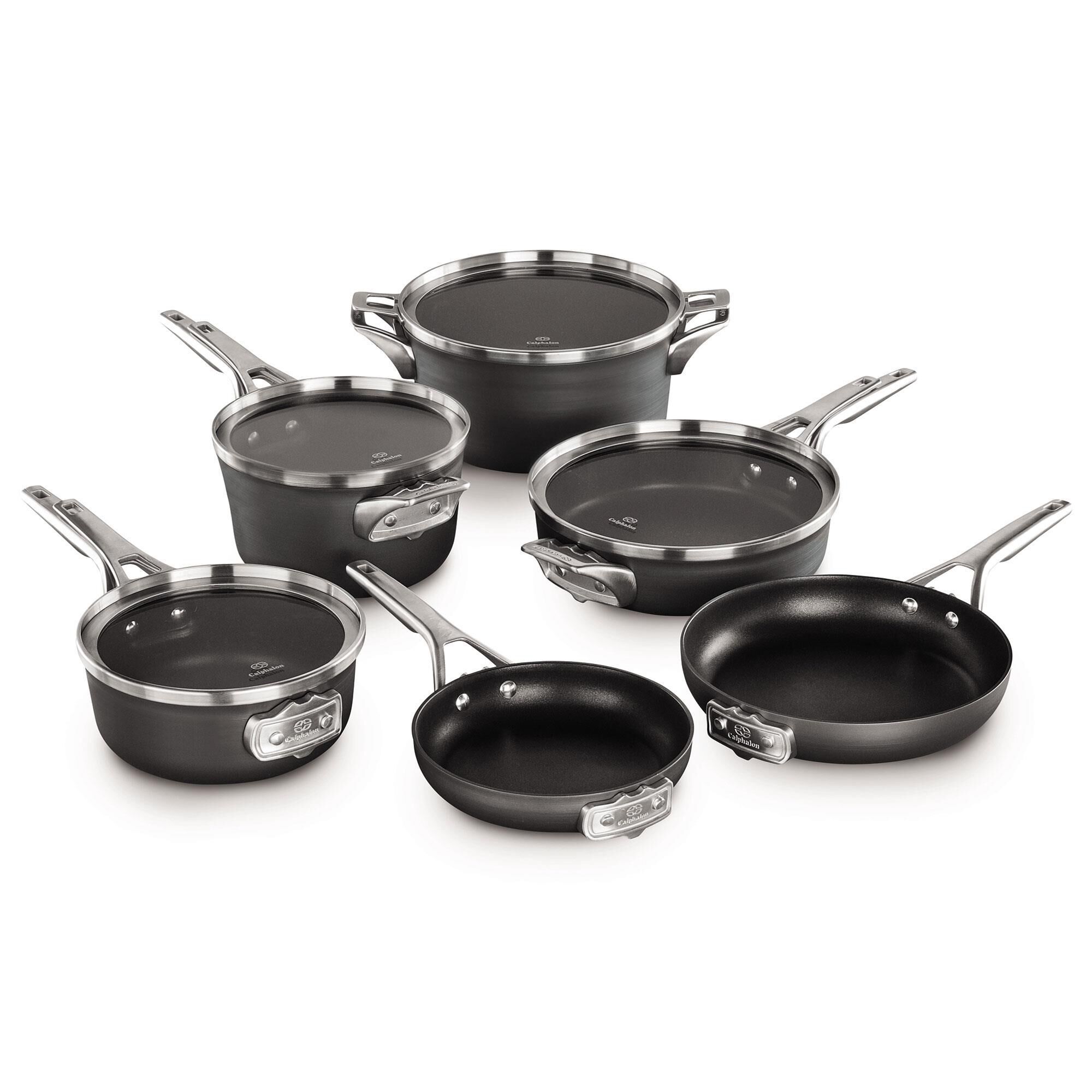 Calphalon Premier Space Saving 10pc Hard Anodized Nonstick