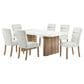 Modern Market 7-Piece Rectangular Dining Set in Grey, White and Natural, , large