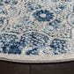 Safavieh Martha Stewart Floral 6"7" Round Cream and Blue Area Rug, , large