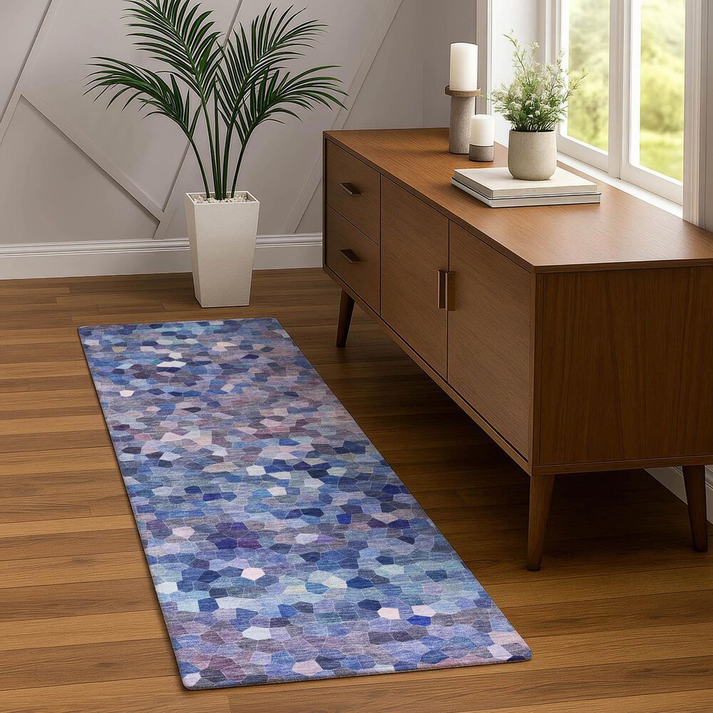 Dalyn Rug Company Kaleidoscope Baltic 2'3" x 7'6" Indoor/Outdoor Runner, , large