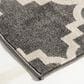 Central Oriental Terrace Tropic Taza 5" x 7"3" Stone and Snow Area Rug, , large