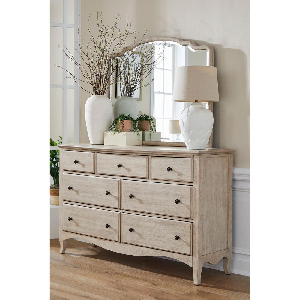 Riva Ridge Provence Landscape Mirror in Linen, , large