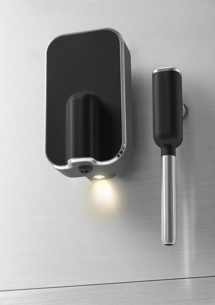 SMEG 47.34 Oz Automatic Coffee Machine with Steam Wand in Matte Black and Smoky Grey, , large