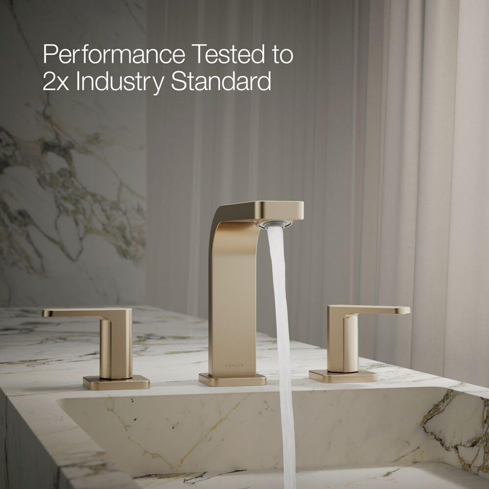Kohler Parallel Widespread Bathroom Sink Faucet in Vibrant Brushed Bronze, , large