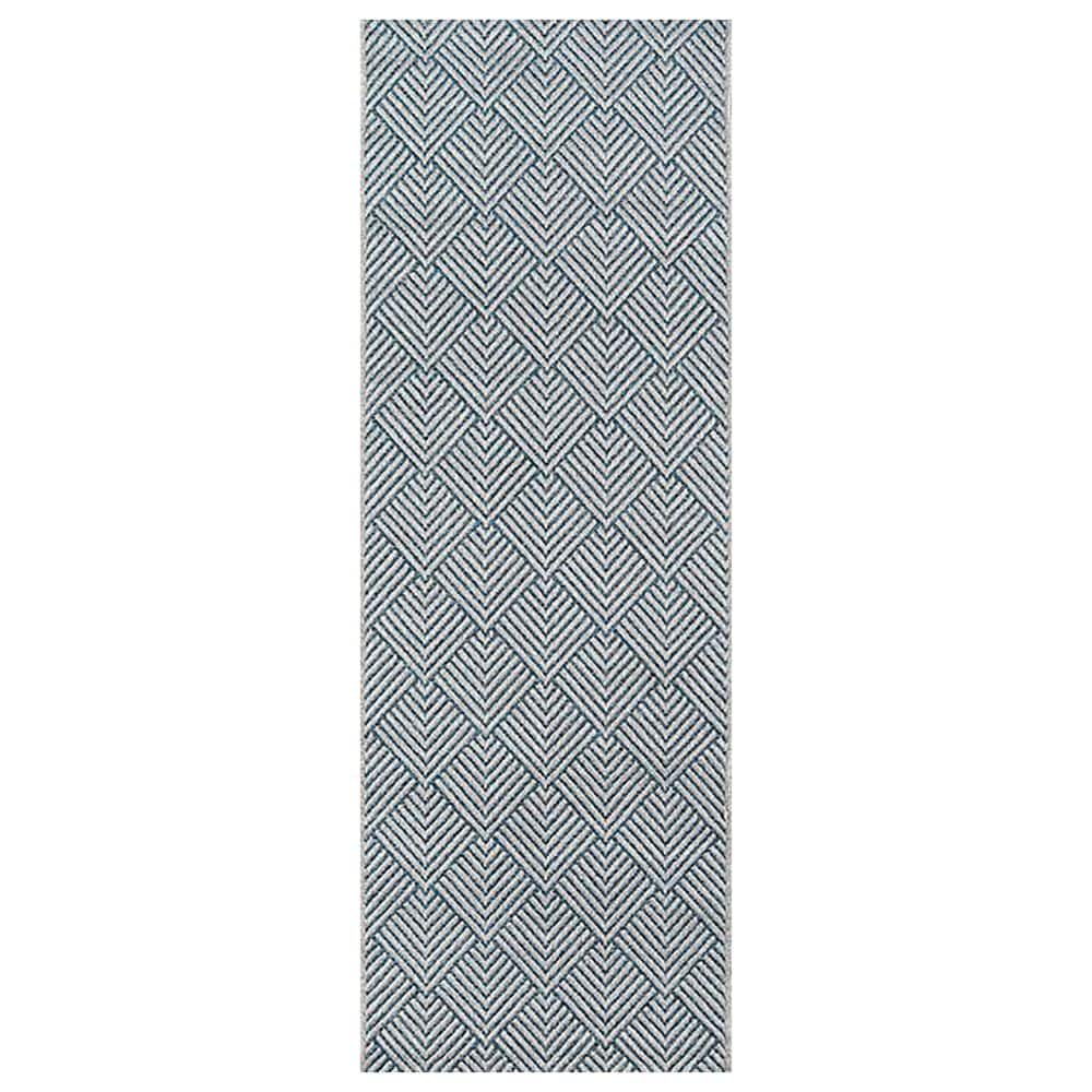 Momeni Como COM-3 2" x 6" Blue Runner, , large