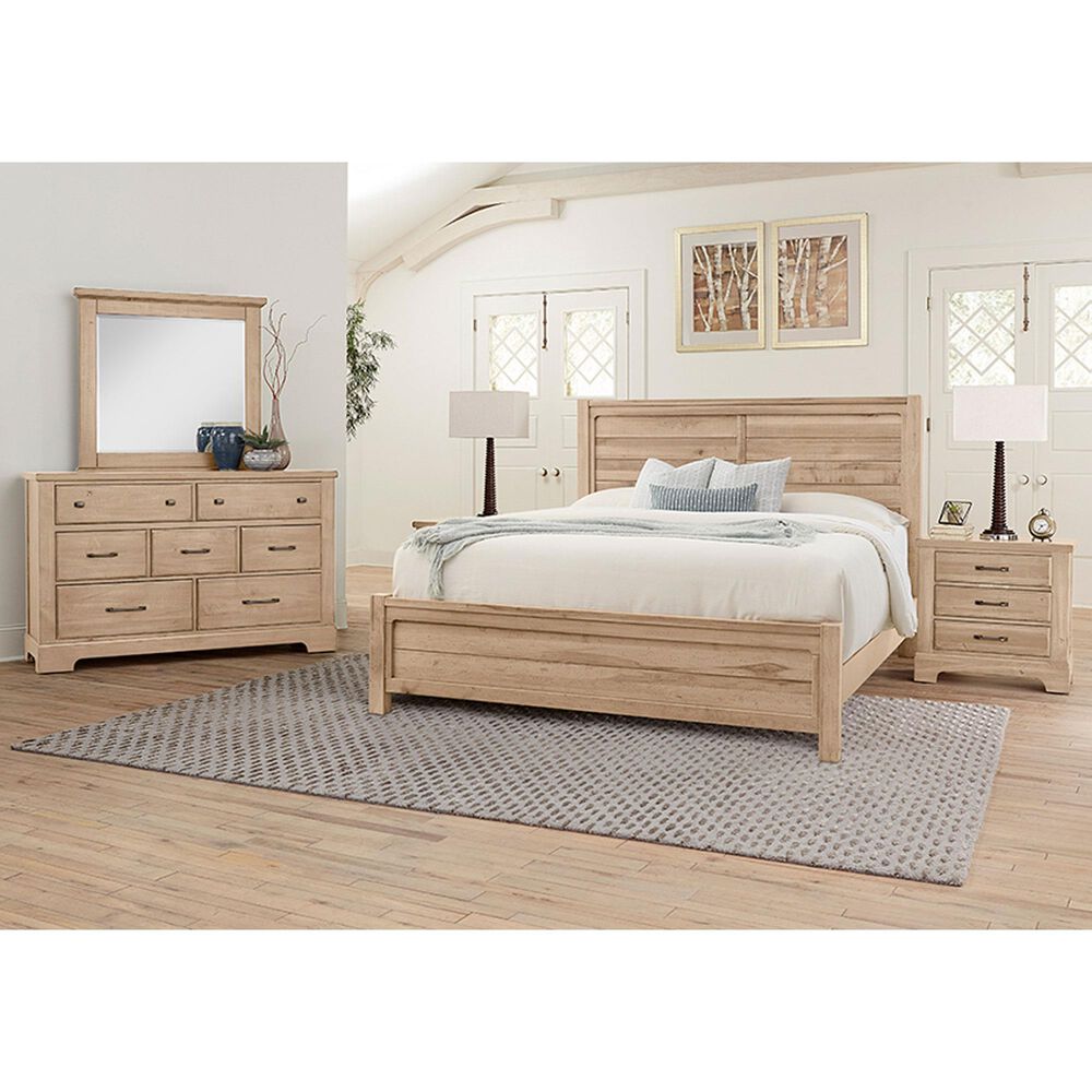 Viceray Collections Cool Rustic King Panel Plank Bed in Clear Maple, , large