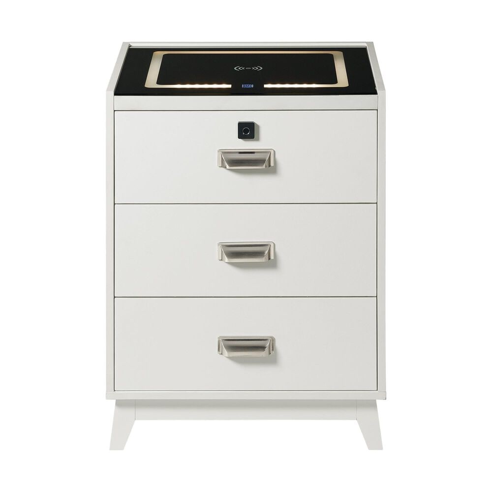 Mayberry Hill Rio 3-Drawer Nightstand in White, , large