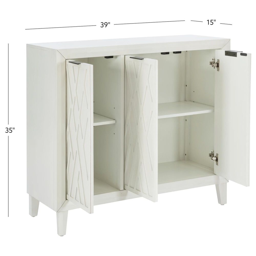Linden Boulevard 3 Door Cabinet in White, , large