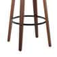 LumiSource Symphony 30" Swivel Barstool with Pewter Grey Upholstery in Walnut and Black (Set of 2), , large