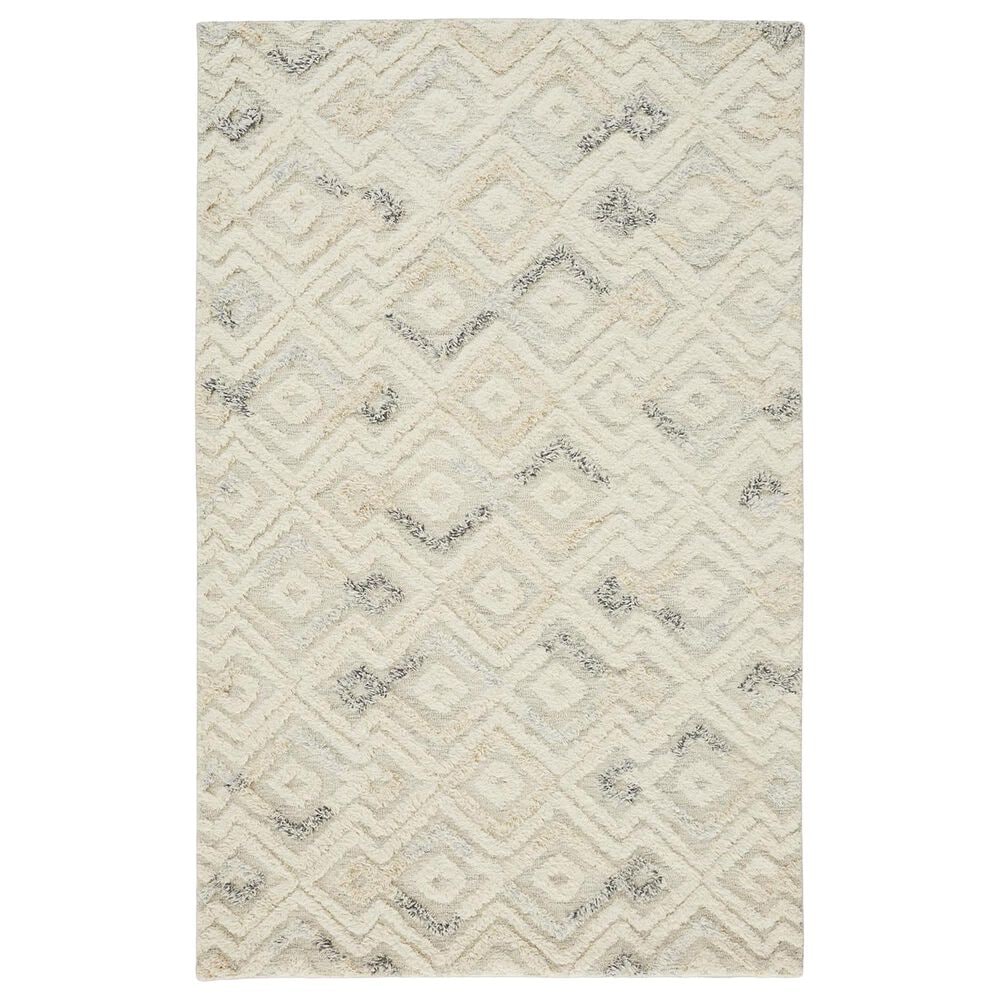 Feizy Anica 5" x 8" Ivory and Blue Area Rug, , large