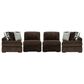 Ashley Midnight-Madness 4-Piece Symmetrical Sectional with Double Chaise in Chocolate, , large