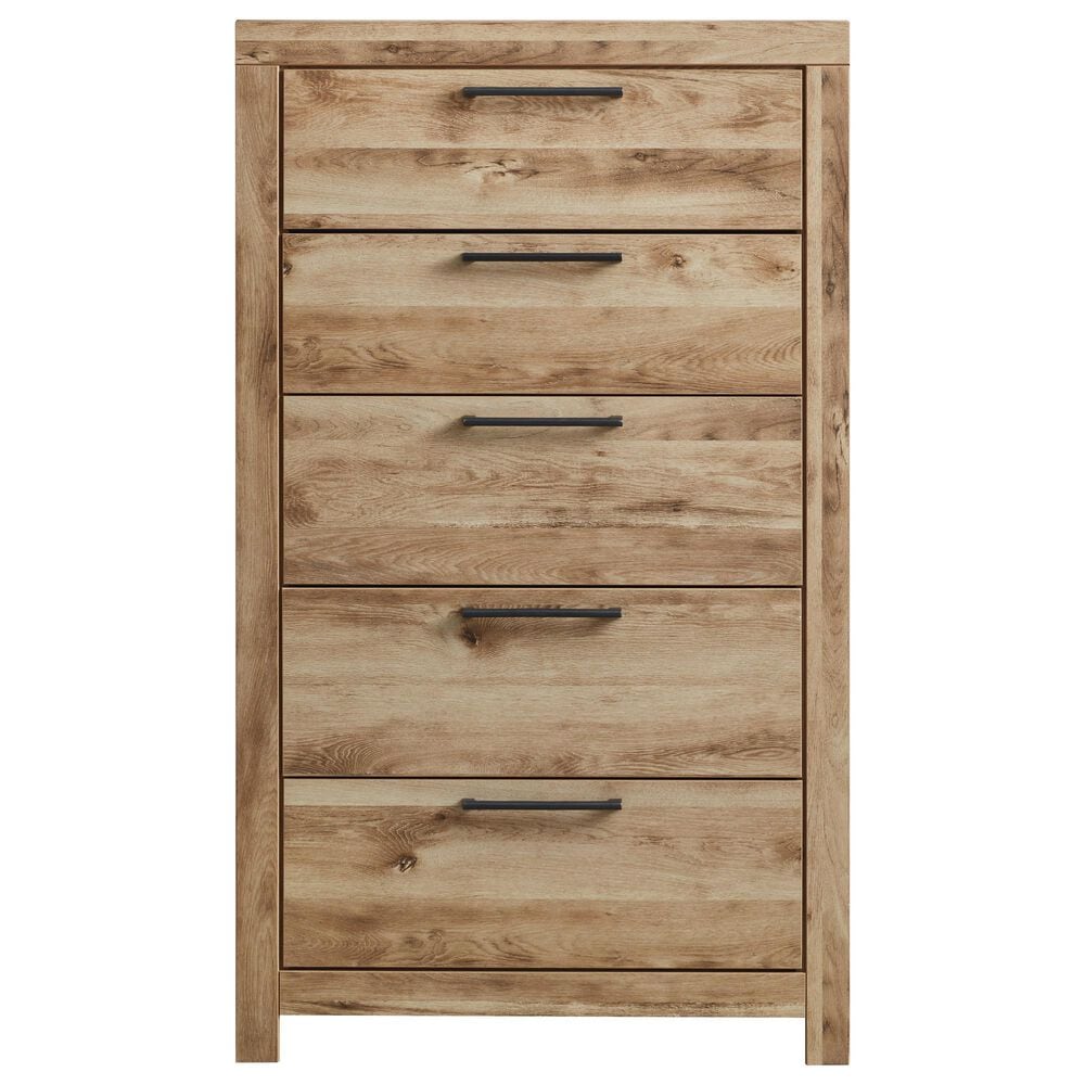 Ashley Hyanna 5-Piece Twin Bedroom Set in Golden Rust Tan, , large