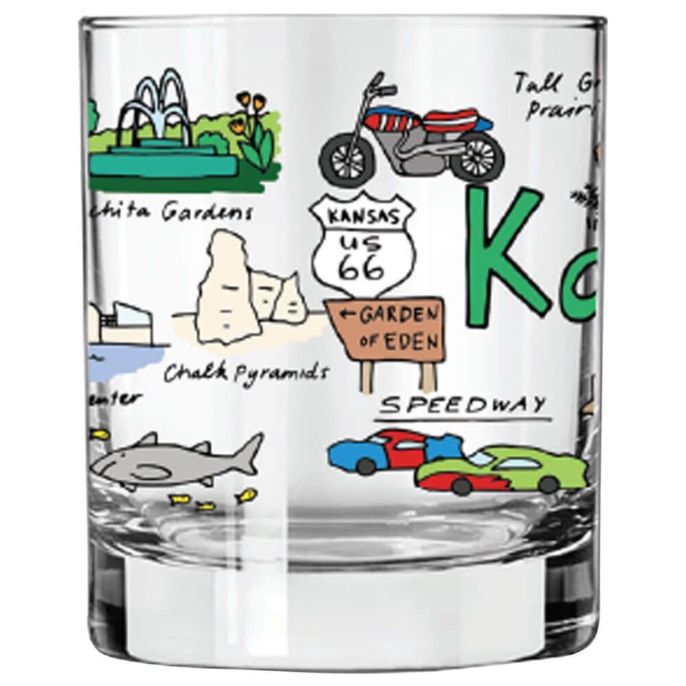 1 Brilliant Gift Wanderer Kansas 11 Oz Whiskey Glass, , large