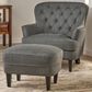 Noble House Tafton Club Chair with Ottoman in Gray, , large
