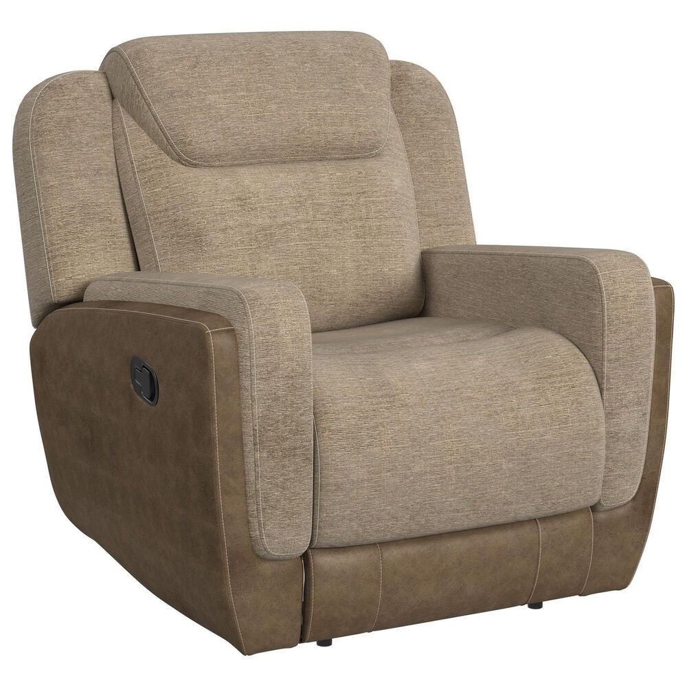 Mayberry Hill Hornet Manual Motion Glider Recliner in Rancho Beige, , large