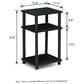 HOMLUX 3-Tier Turn-N-Tube End Table in Americano and Black (Set of 2), , large