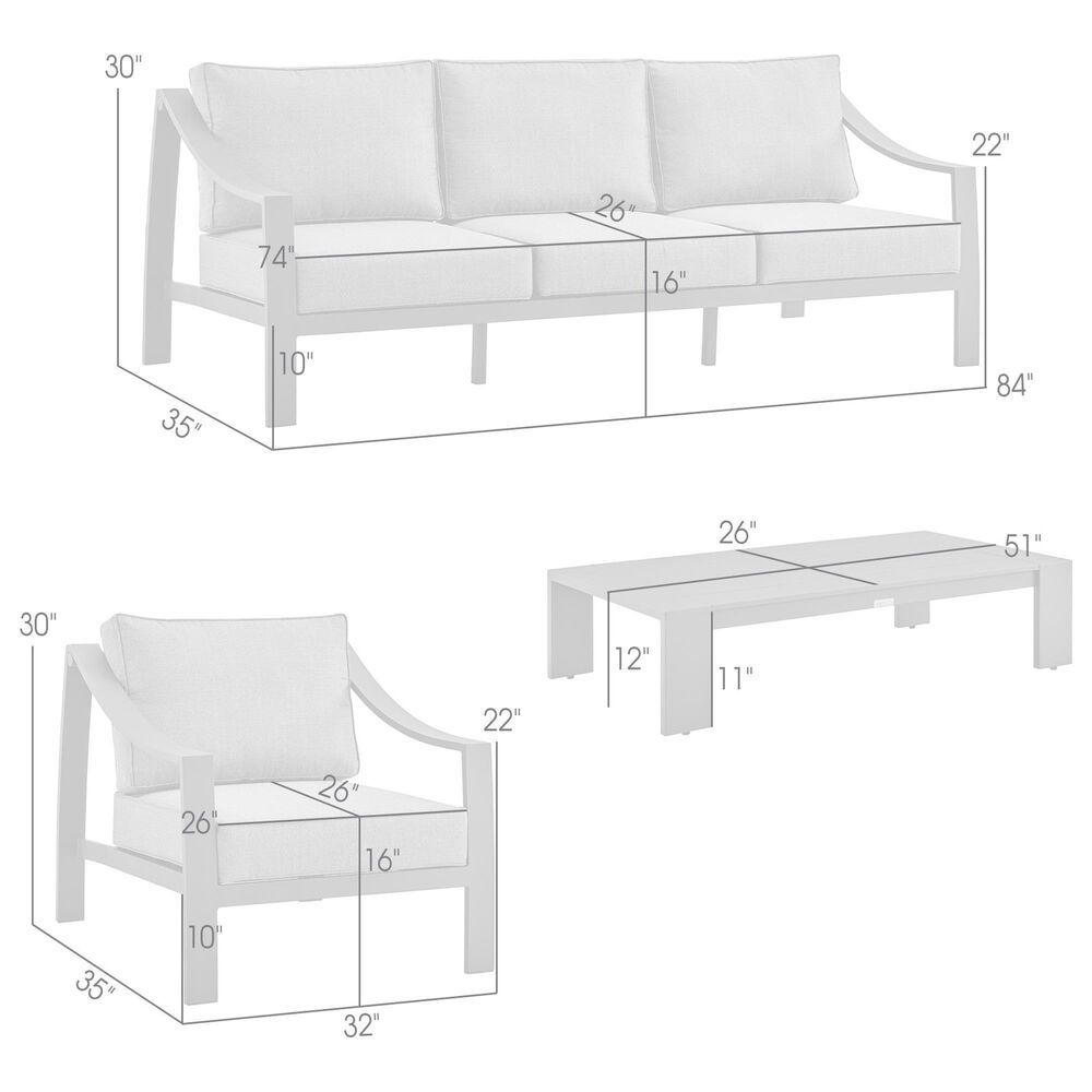 Blue River Mongo 4-Piece Patio Conversation Set in Black, , large