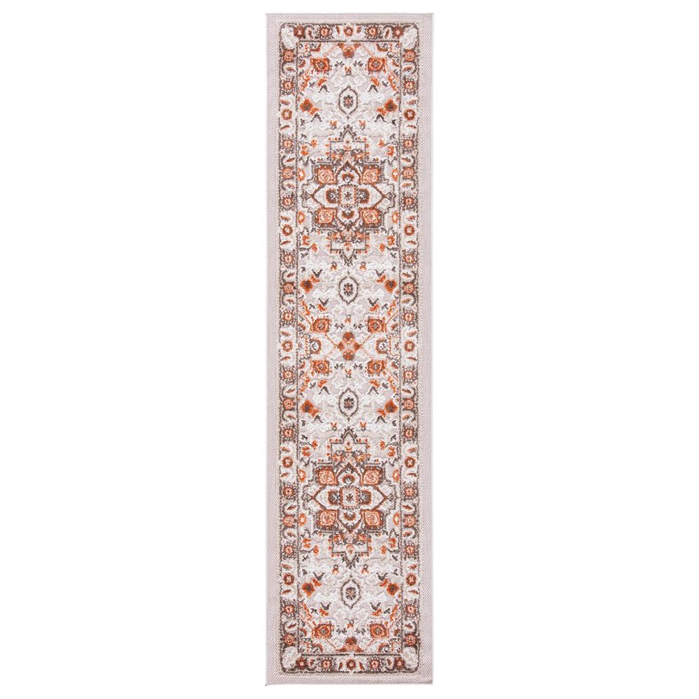 Safavieh Cabana CBN680B 2"2" x 11" Beige and Orange Indoor/Outdoor Performance Runner, , large