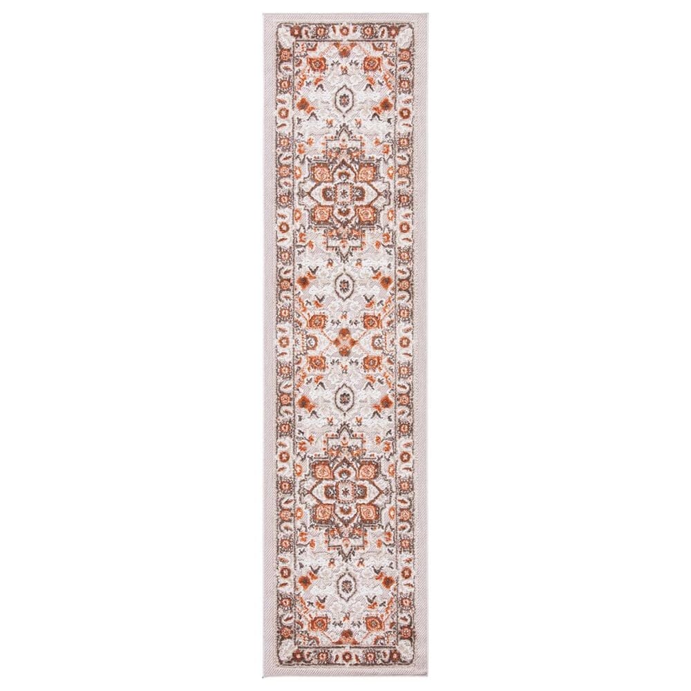 Safavieh Cabana CBN680B 2"2" x 11" Beige and Orange Indoor/Outdoor Performance Runner, , large