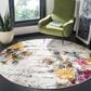Safavieh Aria 6"6" Round Cream, Olive and Pink Area Rug, , large