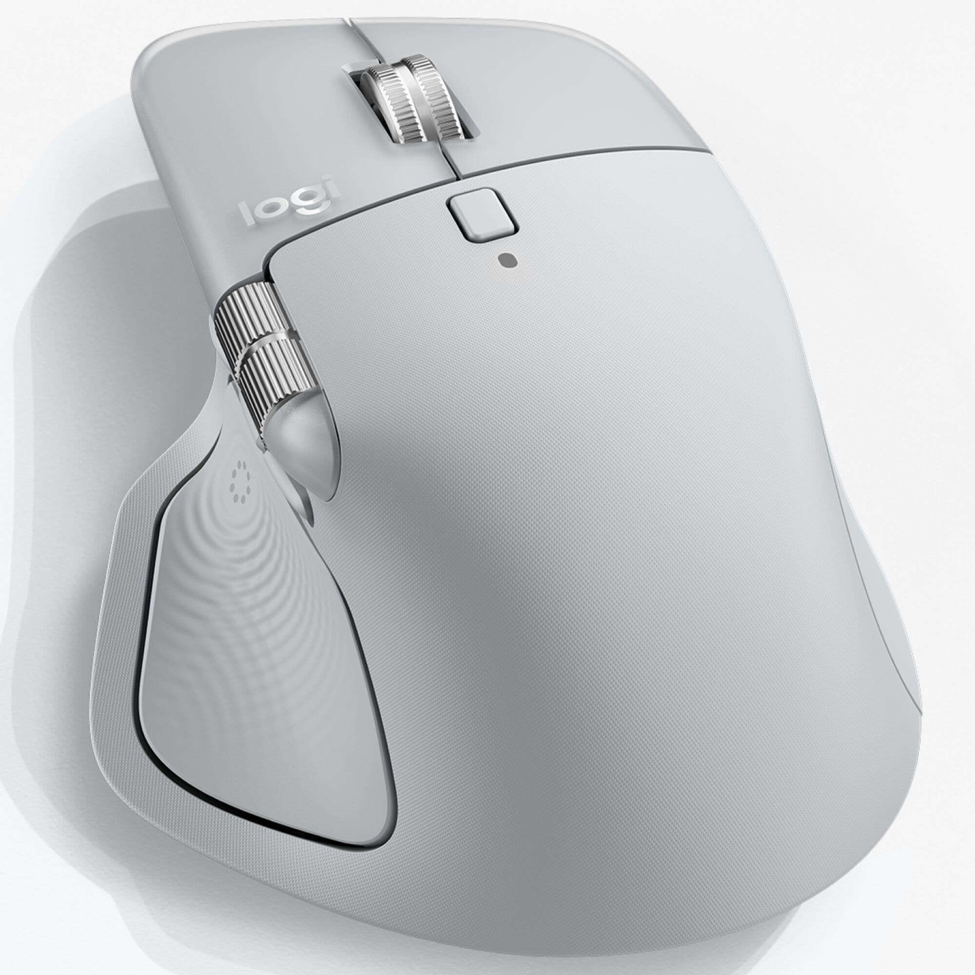 Logitech MX Master 4 Wireless Mouse in Pale Gray