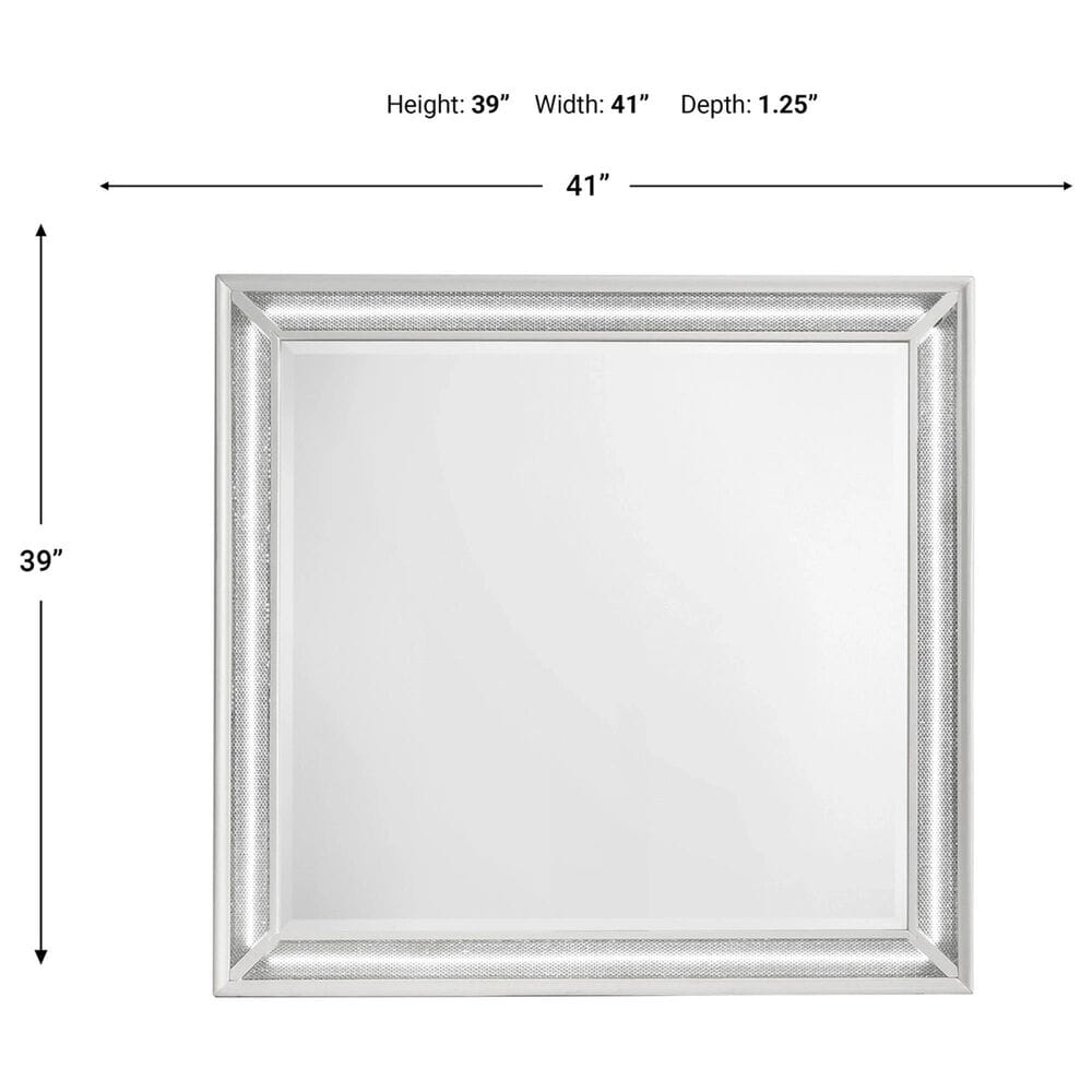 New Heritage Design Stardust Dresser Mirror in White, , large