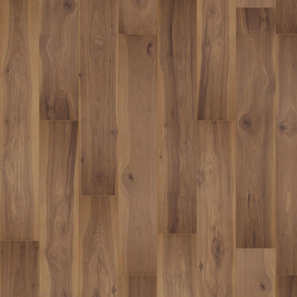 Karastan BelleLuxe Waterproof Farrington Crest Cigar Hickory 8" x 54" Laminate, , large