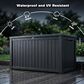 Hearth and Haven 180-Gallon Outdoor Plastic Deck Box in Black, , large