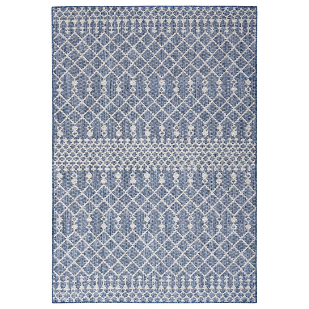 Nourison Positano Southwestern Navy Blue 6&#39; x 9&#39; Indoor/Outdoor Area Rug, , large