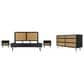 Blue River Saratoga 4-Piece King Bed Set in Black and Natural, , large