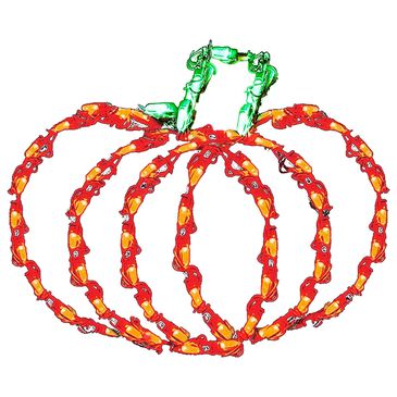 Holidynamics 14" Halloween LED Lighted Little Pumpkin in Orange and Green, , large