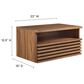 Modway Render 1 Drawer  and Shelf Wall Mount Nightstand in Walnut, , large