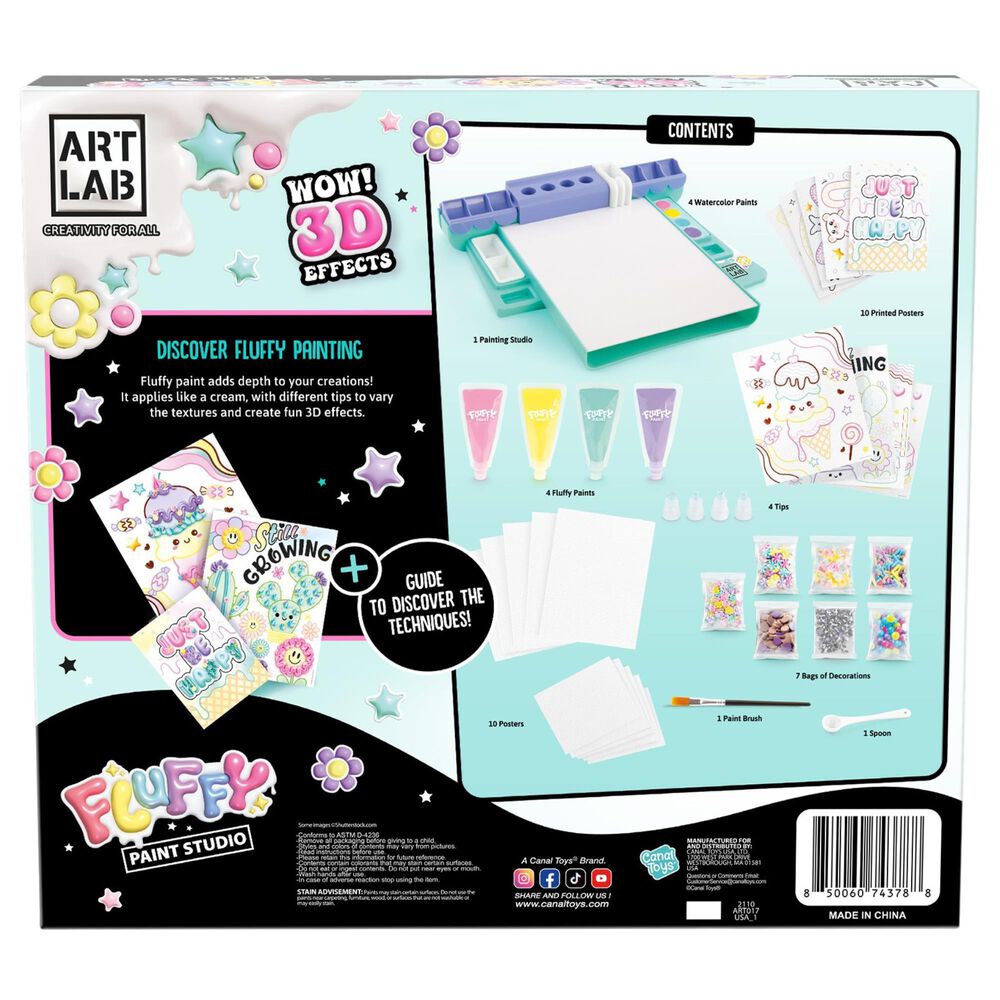 Style 4 Ever Fluffy Paint Studio 3D Paint Craft Set in Multicolor, , large