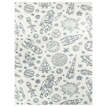 Balta Rugs Space Rockets 3"11" x 5"7" White Kids Area Rug, , large