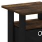 HOMLUX 2-Piece 1-Shelf End Table with Bin Drawer in Amber Pine, , large