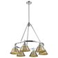 Golden Lighting Orwell 6-Light Chandelier with Aged Brass Shade in Chrome, , large