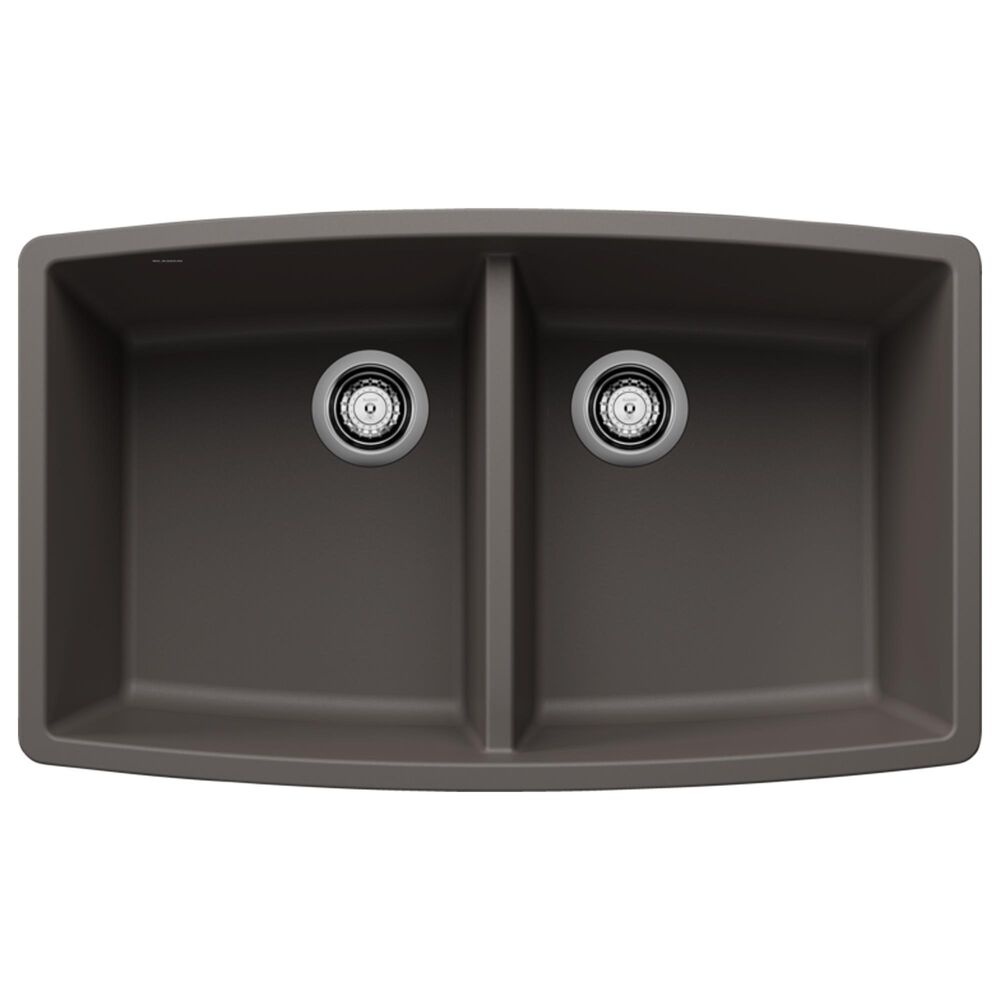 Blanco Performa Equal Double Bowl Kitchen Sink in Volcano Gray, , large