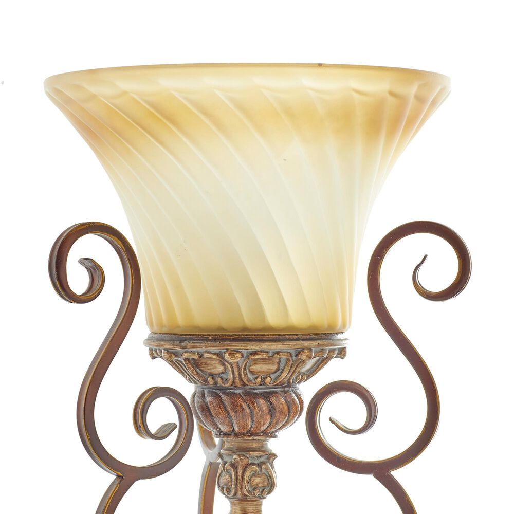 Maple and Jade 29&quot; Mediterranean Uplight in Dark Brown &#40;Set of 2&#41;, , large