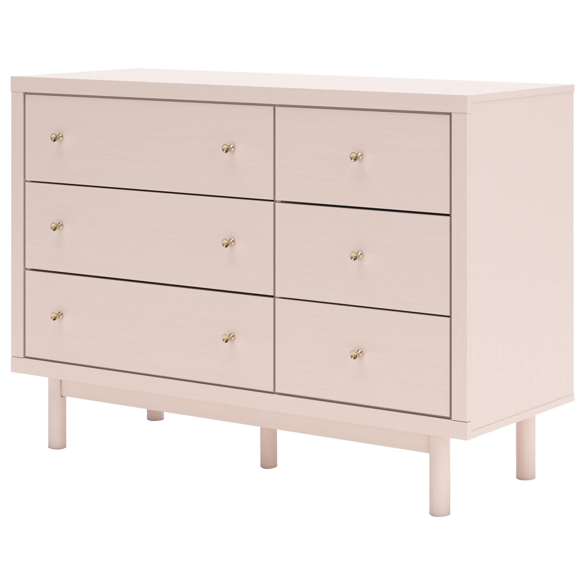 Ashley Wistenpine 6-Drawer Dresser in Blush