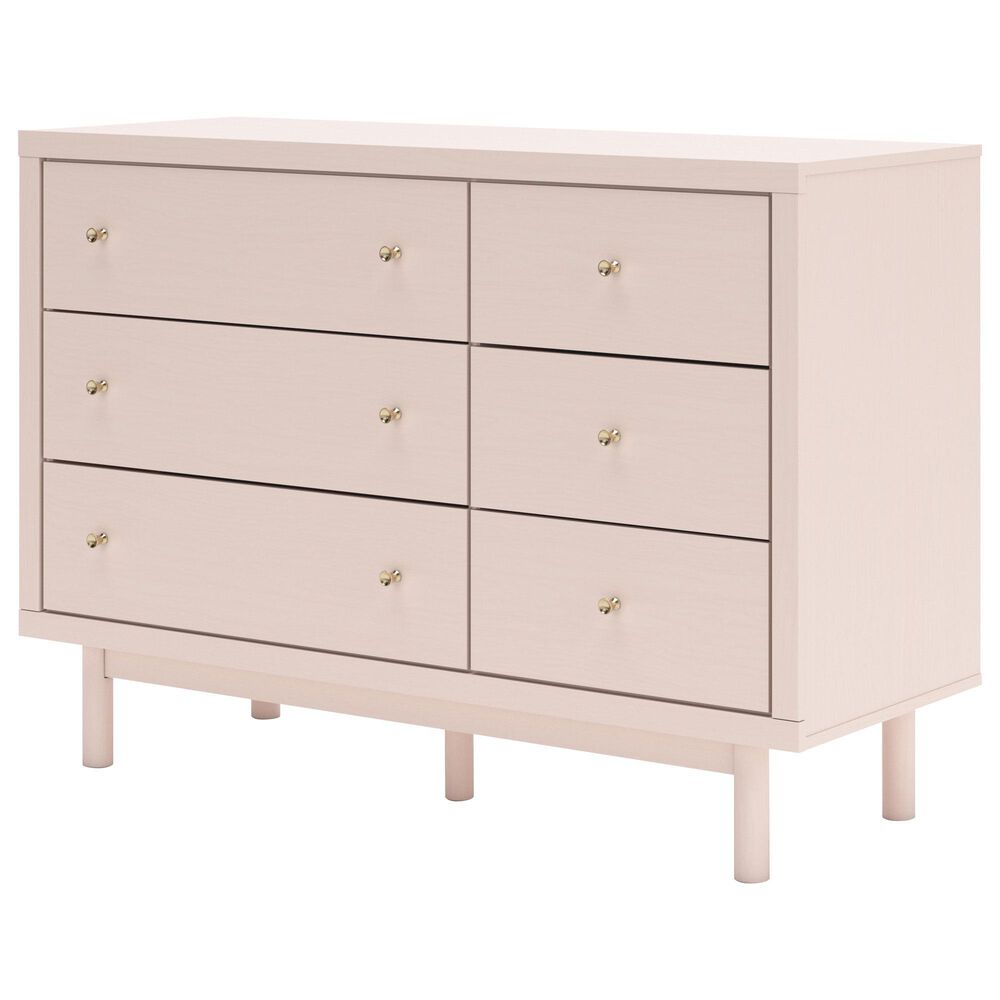 Ashley Wistenpine 6-Drawer Dresser in Blush, , large